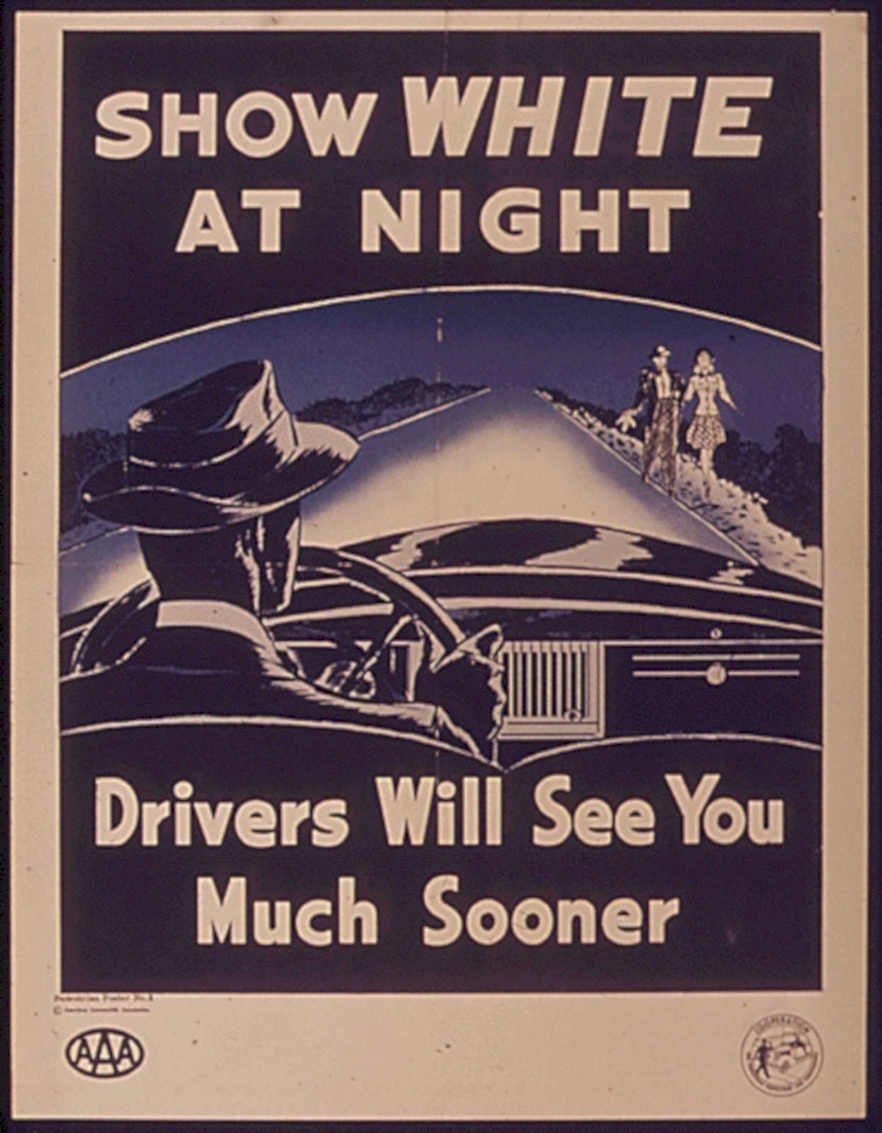 White Night Drivers Vintage Retro Advert Poster A4 Photo Print