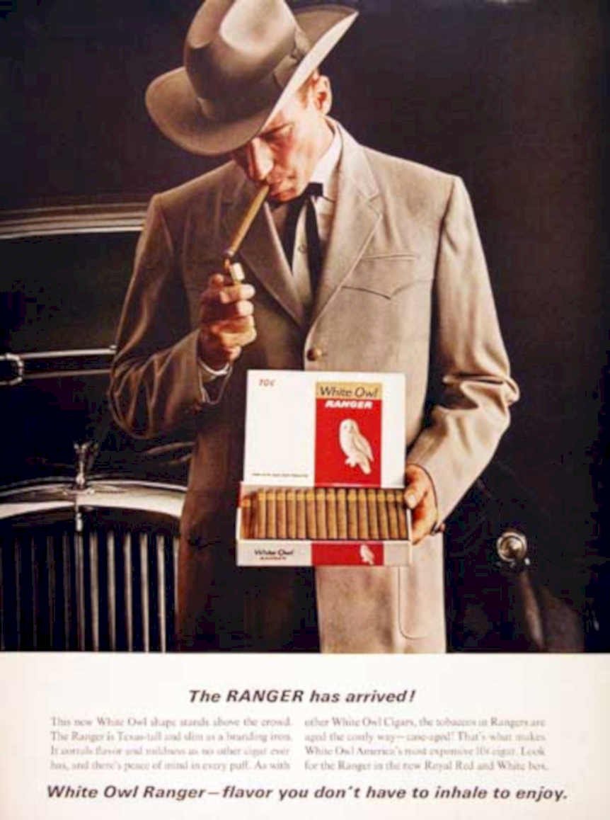 White Owl Ranger Vintage Retro Advert Ads A4 Photo Print