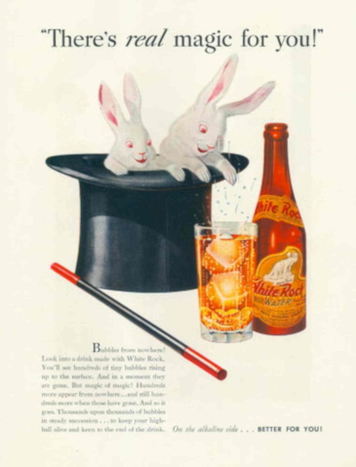 White Rock Magic 1930s Vintage Retro Advert Poster