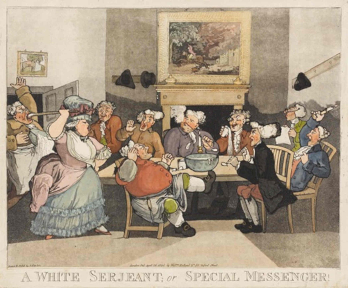White Serjeant Drinking GB Cartoon Vintage Retro Advert Poster