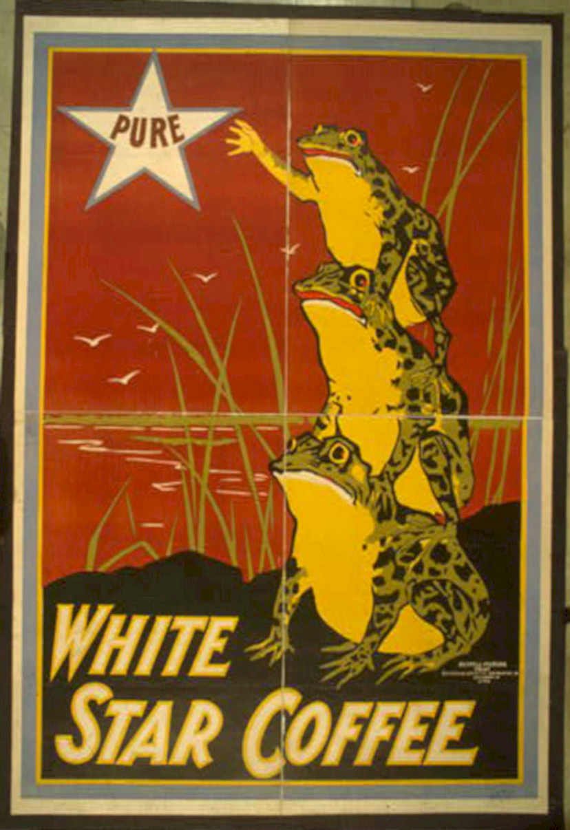 White Star Coffee Vintage Retro Advert Poster A4 Photo Print