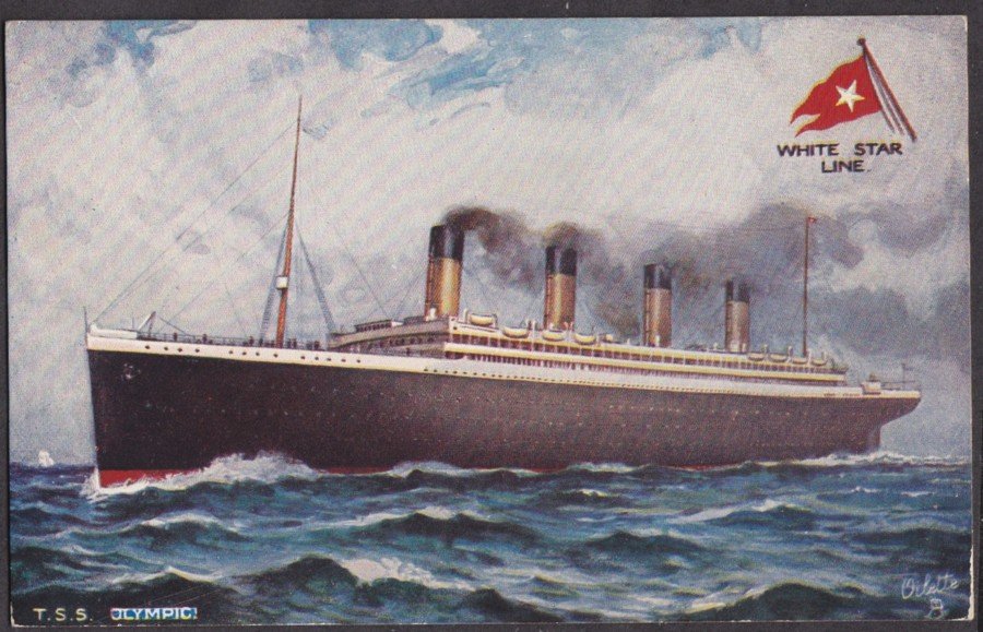White Star Line Tss Olympic Vintage A4 Photo Print