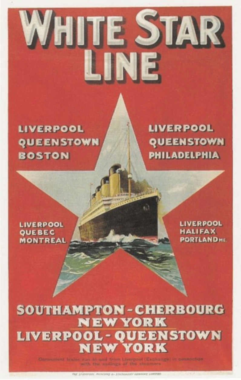 White Star Line Vintage Retro Advert Poster A4 Photo Print