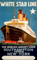 White Star Liner 1930s Vintage Retro Advert Poster