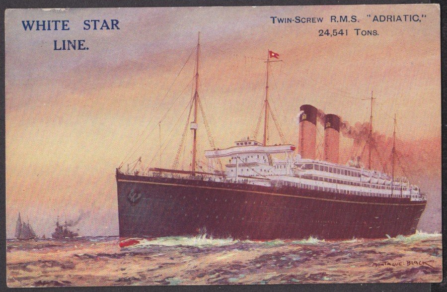White Star Liner Rms Adriatic Vintage A4 Photo Print