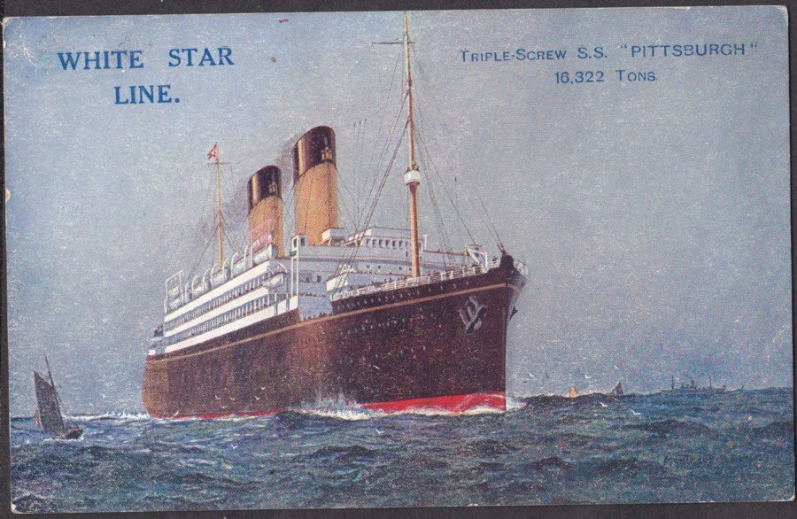 White Star Liner Rms Pittsburgh Vintage A4 Photo Print