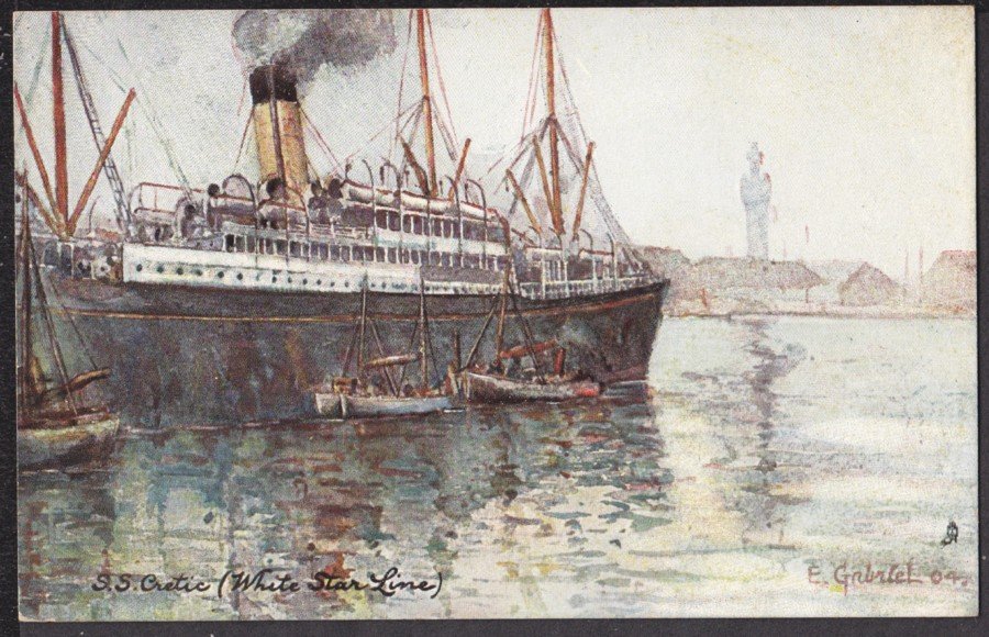 White Star Liner Ss Cretic Vintage A4 Photo Print