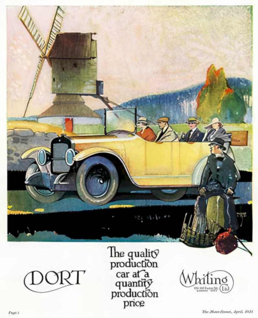 Whitino Car Windmill Vintage Retro Advert Ads A4 Photo Print