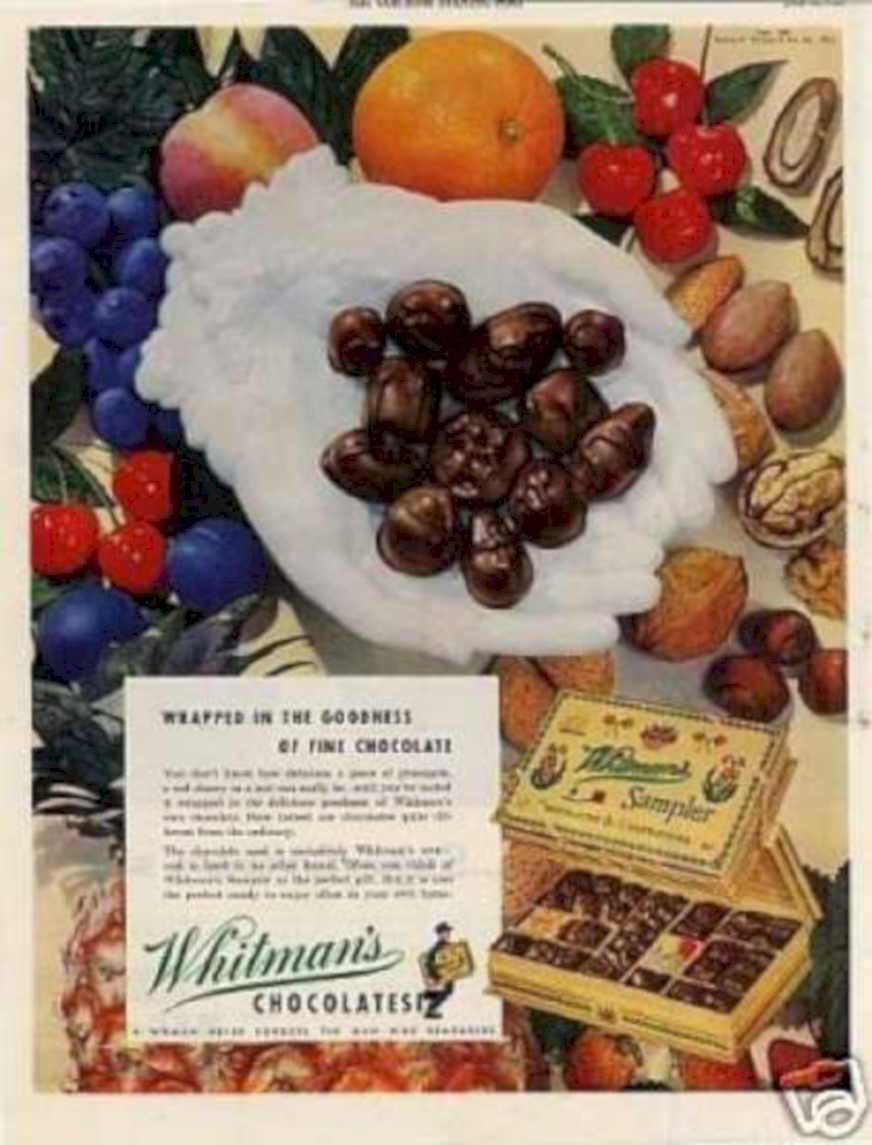 Whitmans Chocolates Cherries Vintage Retro Advert Ads A4 Photo Print