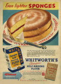 Whitworths Sponge Cake 1950s Vintage Retro Advert Poster