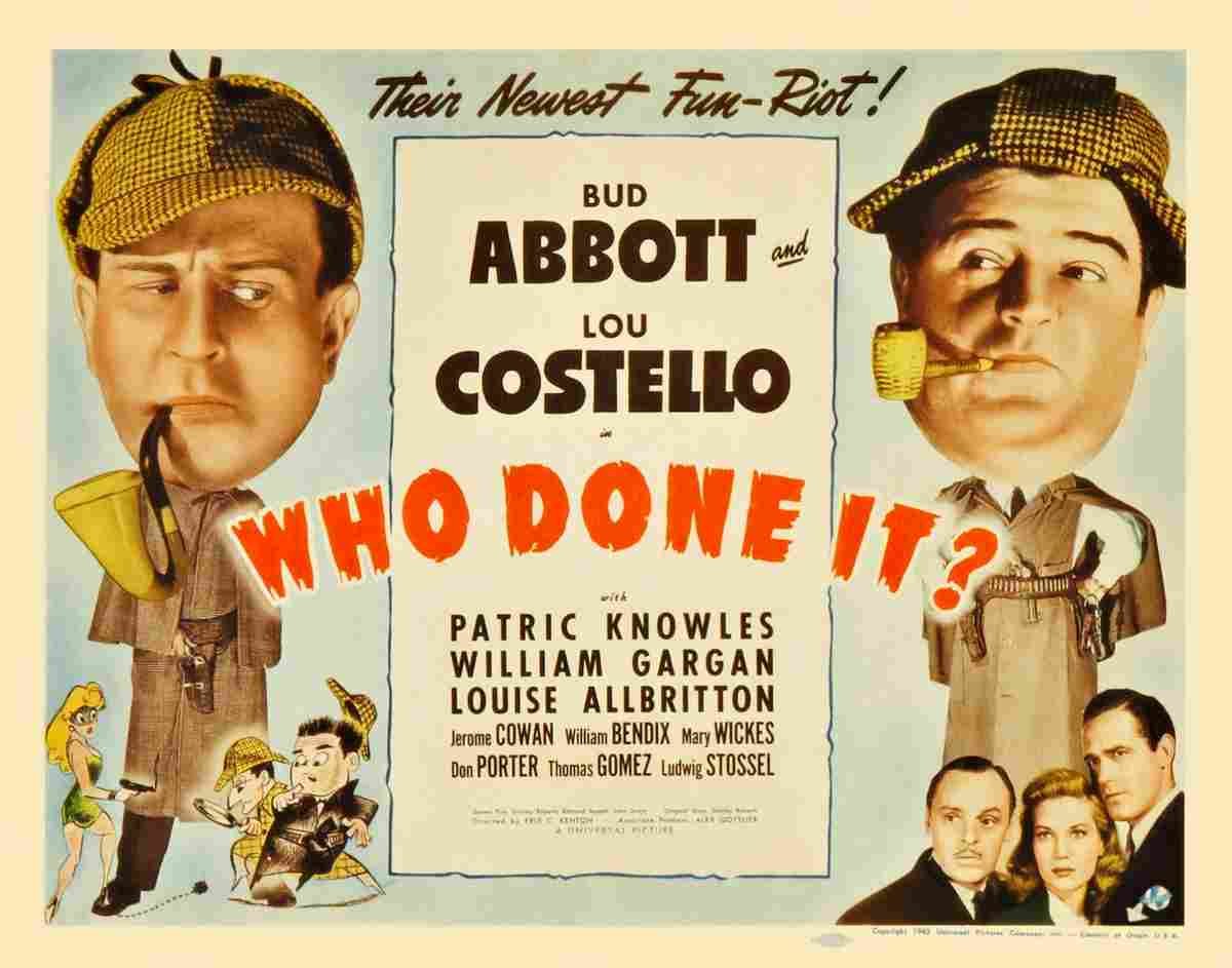  Who Done It 1942 02 film star poster A4 Photo Print
