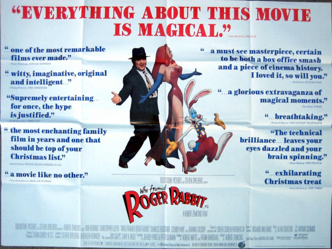 Whoframedrogerrabbit14 Vintage Retro Advert Poster A4 Photo Print