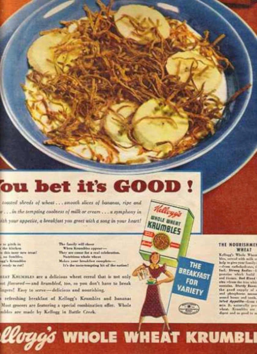 Whole Wheat Krumbles Vintage Retro Advert Ads A4 Photo Print