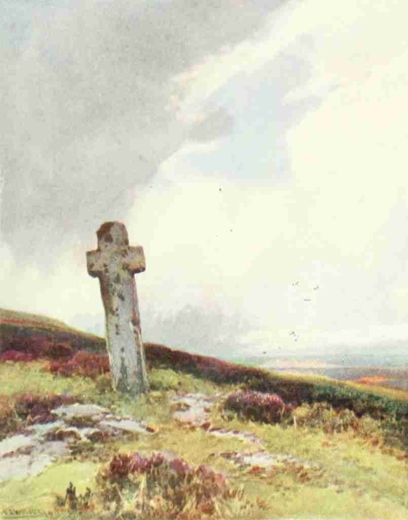 Widgery Frederick J 1861 1942 Devon 1913 The Windypost or Beckamoor Cross A4 Photo Print