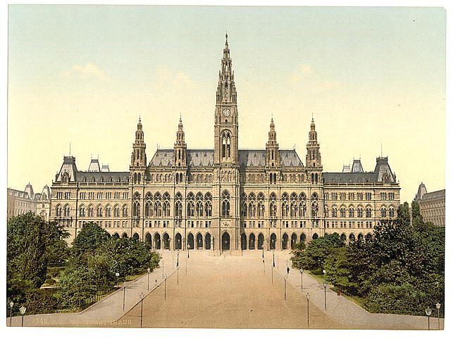 Wien Rathhaus Vintage A4 Photo Print