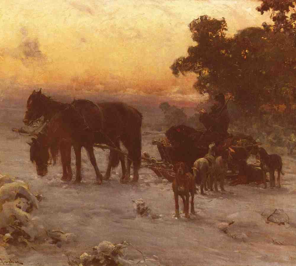 Wierusz Kowalski Alfred von A Journey In Winter A4 Photo Print