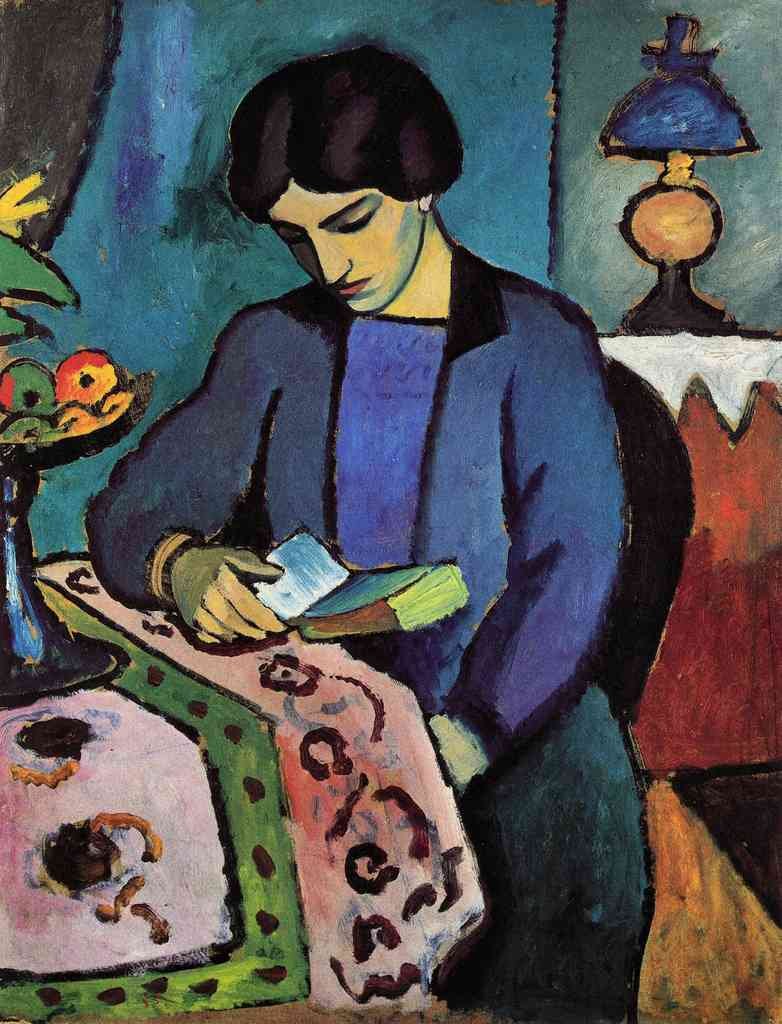 Wife Of The Artist August Macke Expressionism A4 Photo Print