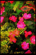 Wild Flowers Plants 013099 Pink Flowers And Fern A4 Limited Edition Watercolour Print
