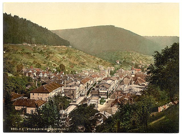 Wildbad I Wurtemburg Vintage A4 Photo Print