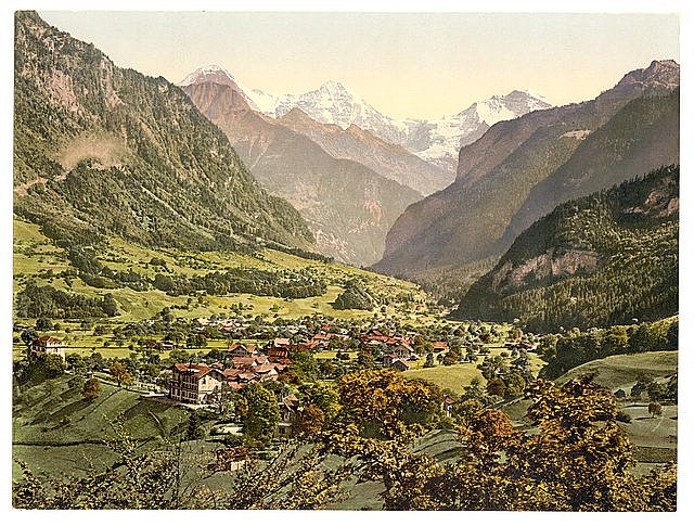 Wilderswyl Bernese Oberland Vintage A4 Photo Print