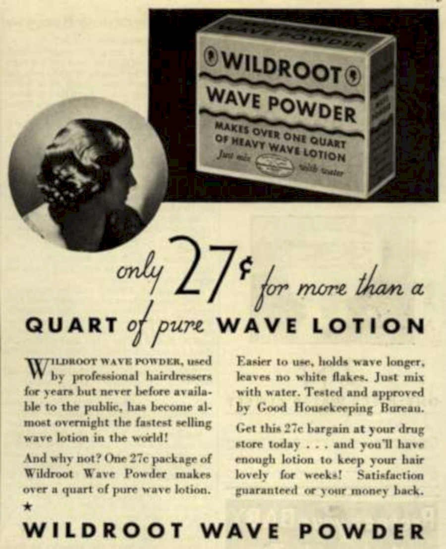 Wildroot Wave Powder Vintage Retro Advert Ads A4 Photo Print