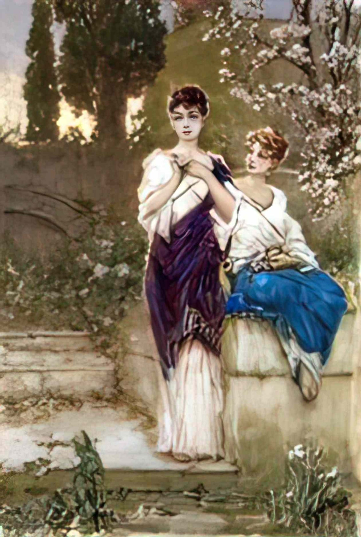 Wilhelm Kotarbinski two beauties Art A4 Photo Print
