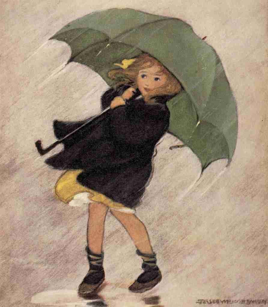 Willcox Smith Good Housekeeping Apr 1922 Rainy day A4 Photo Print