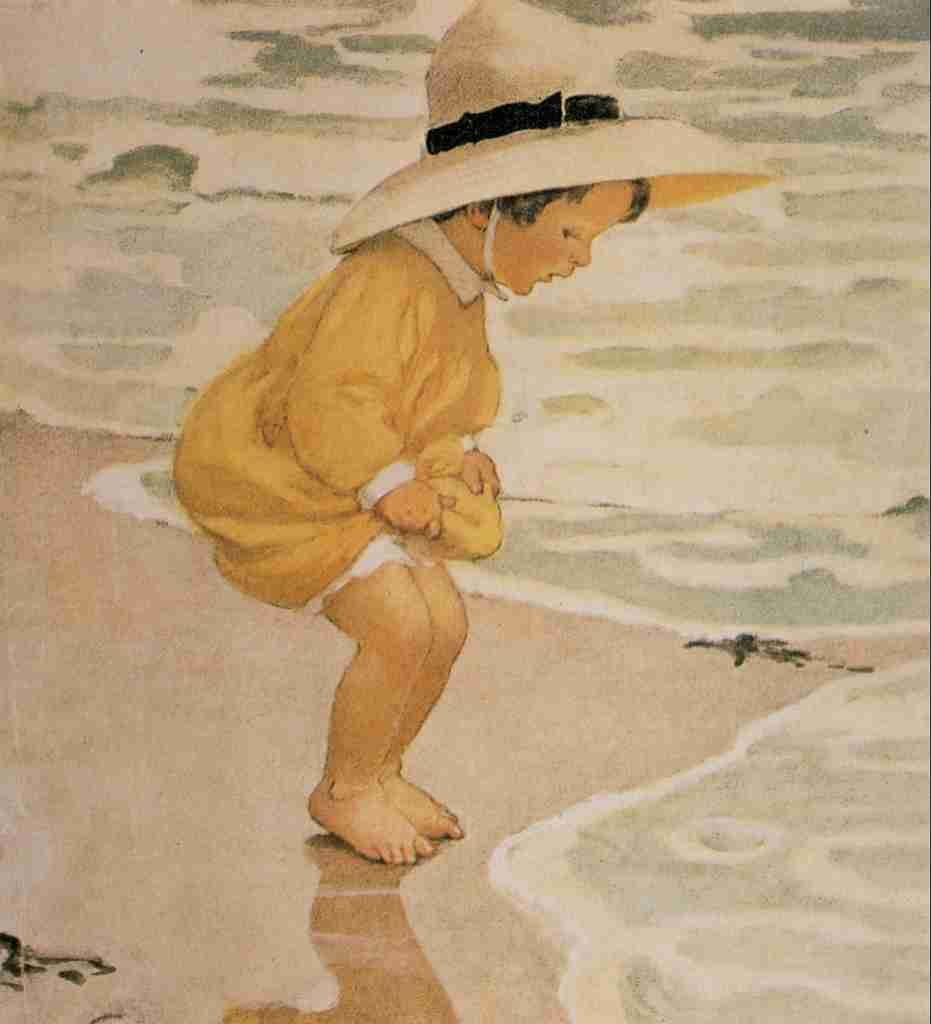 Willcox Smith Good Housekeeping Aug 1918 Paddling A4 Photo Print
