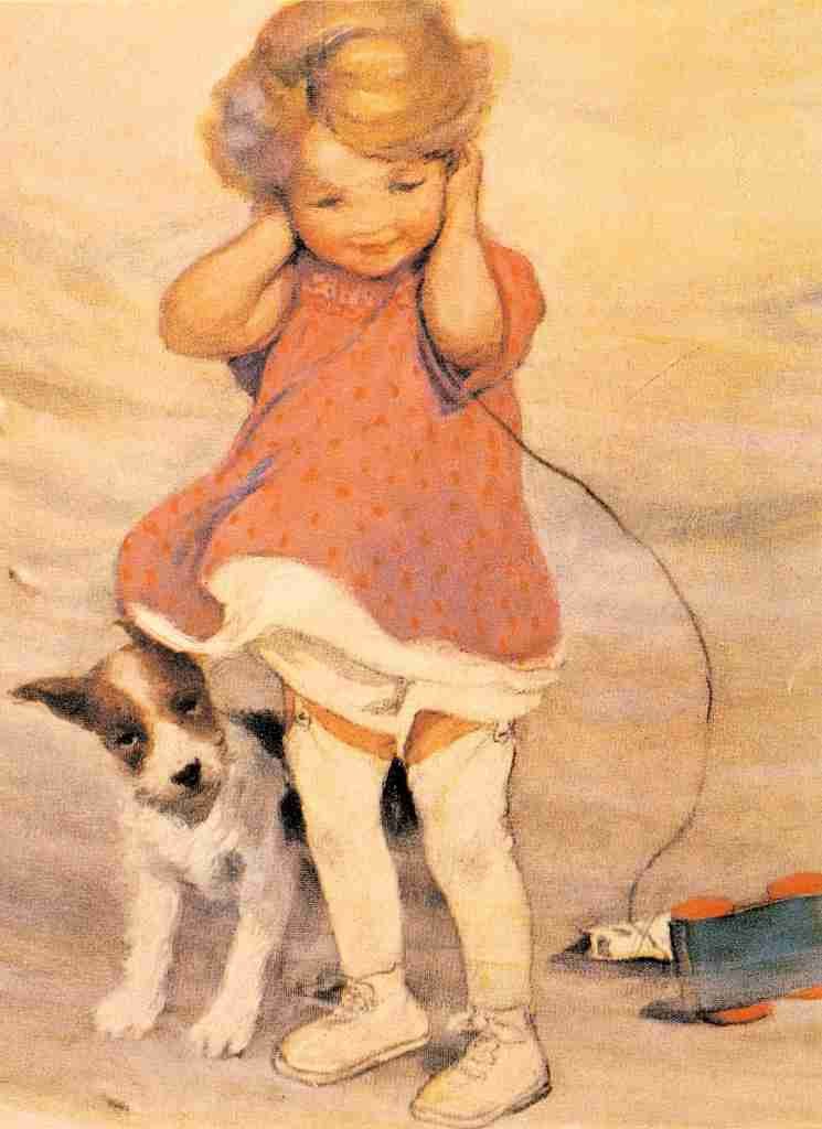 Willcox Smith Good Housekeeping Walking puppy A4 Photo Print