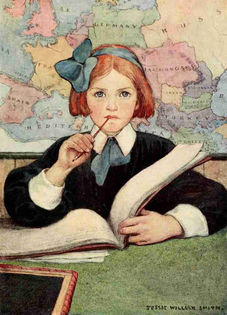 Willcox Smith Jessie 1909 At school A4 Photo Print
