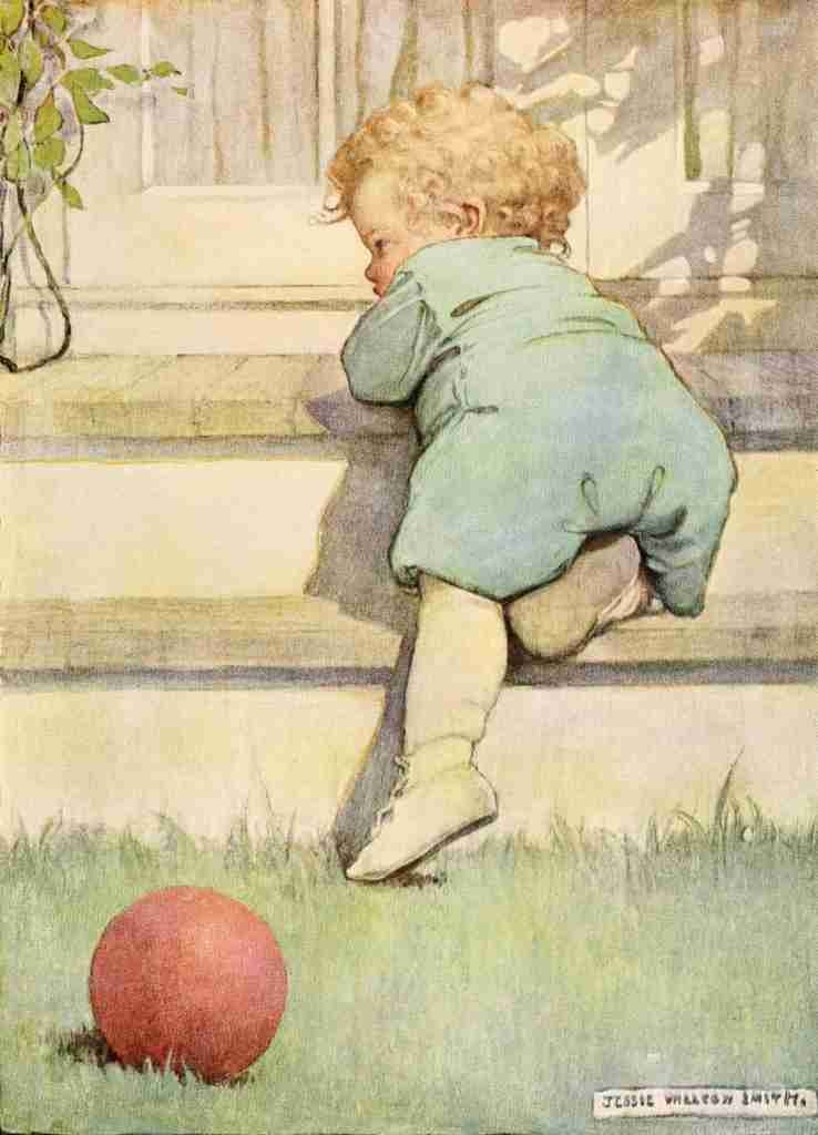Willcox Smith Jessie 1909 The toddling baby boy A4 Photo Print
