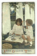 Willcox Smith Jessie 34 1903 Child in a Garden Five oclock tea A4 Photo Print