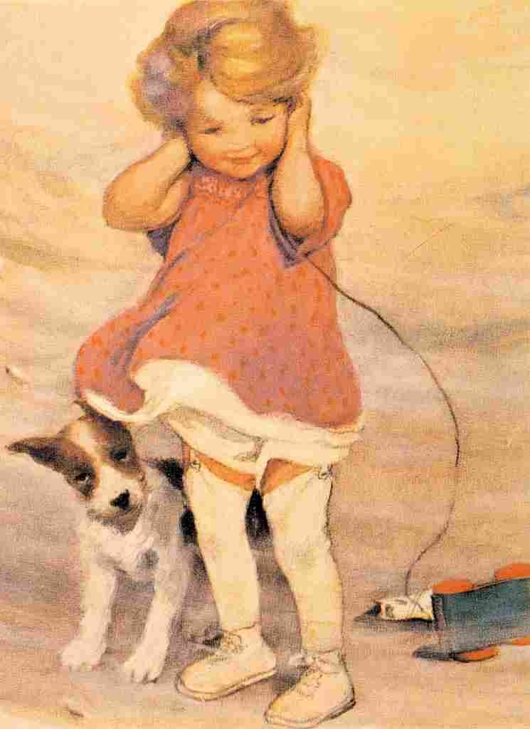 Willcox Smith Jessie Good Housekeeping Walking puppy A4 Photo Print