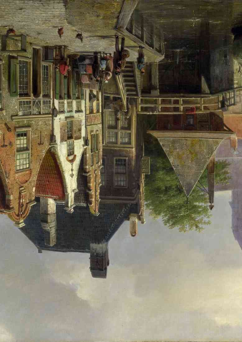 Willem Koekkoek View of Oudewater crop A4 Photo Print
