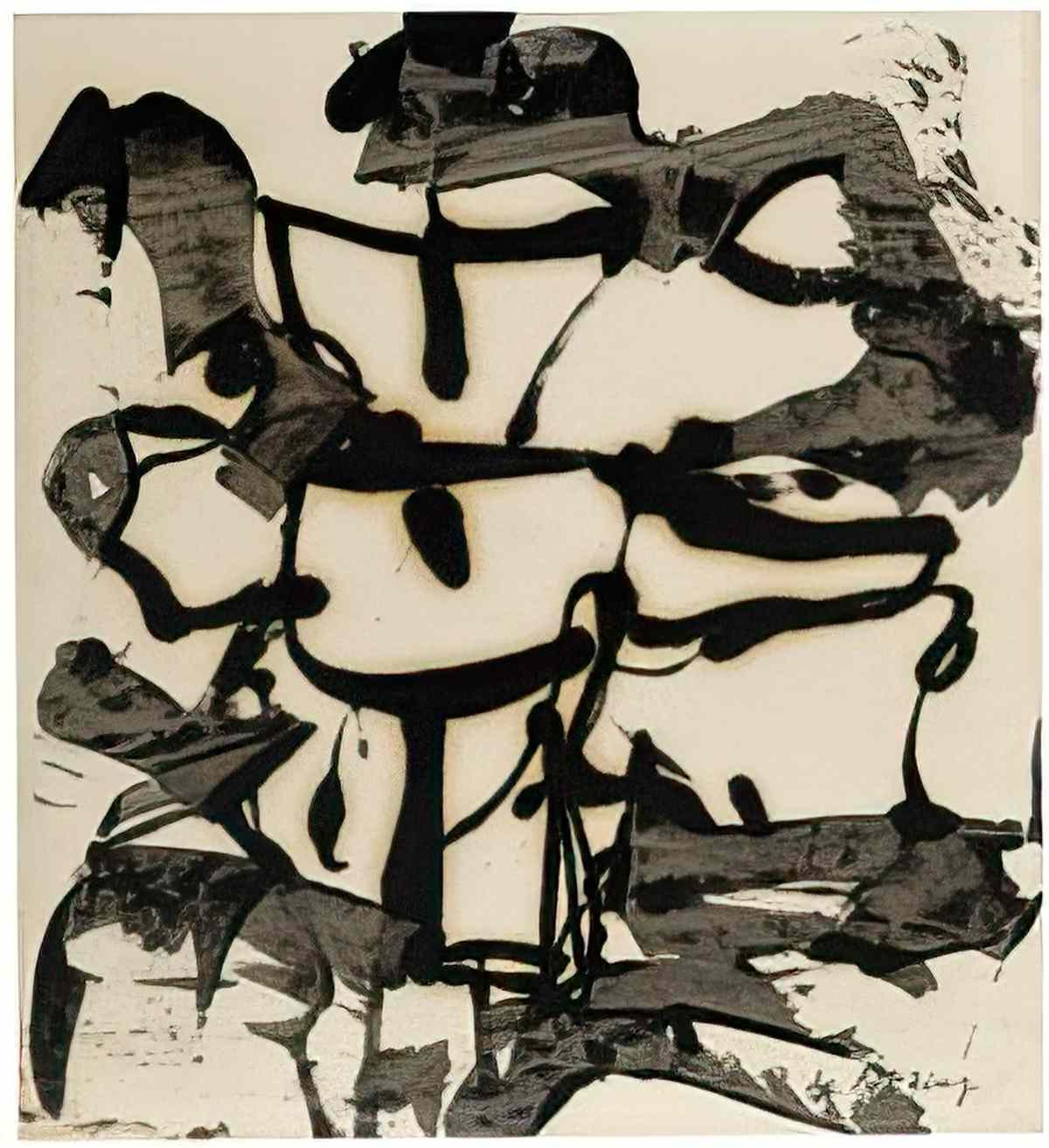 Willem de Kooning abstraction black and white abstraction Art A4 Photo Print