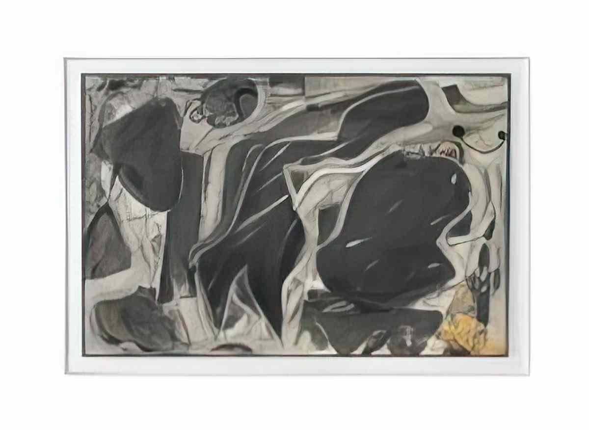 Willem de Kooning black and gray composition Art A4 Photo Print