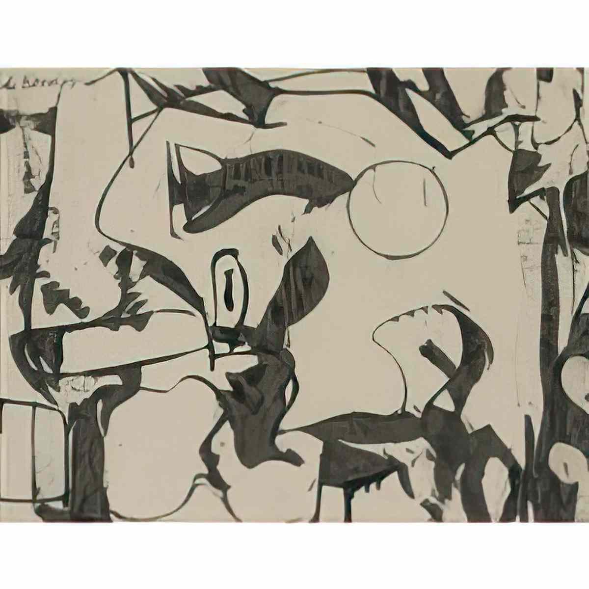 Willem de Kooning black and white abstraction Art A4 Photo Print