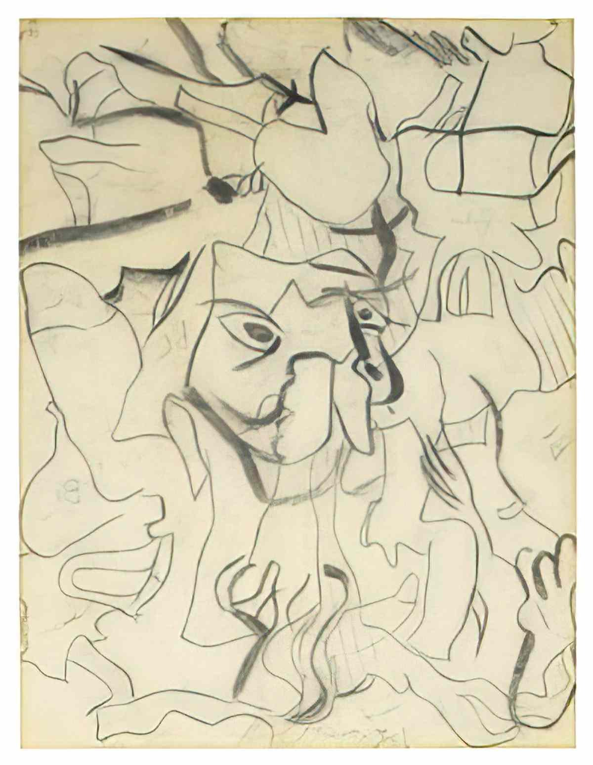 Willem de Kooning composition 2 Art A4 Photo Print