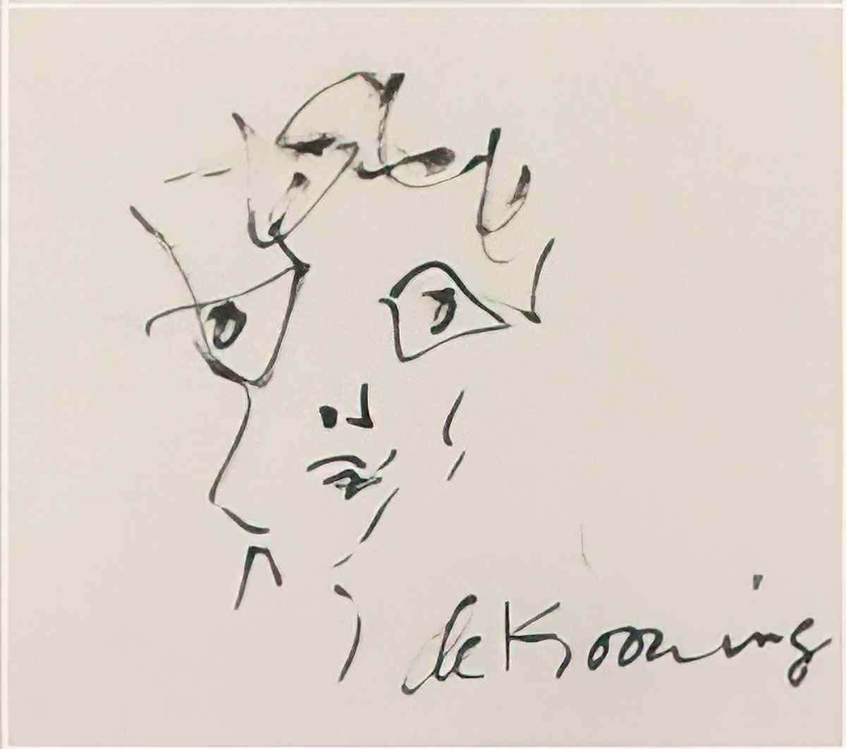 Willem de Kooning face 2 Art A4 Photo Print