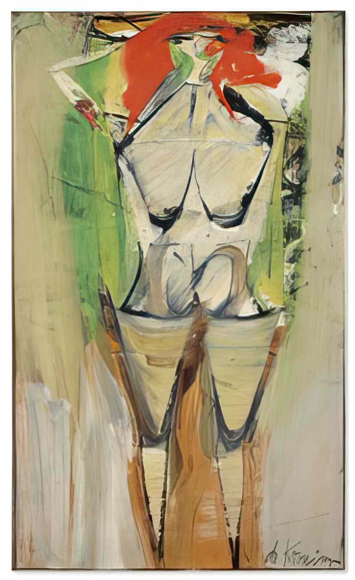 Willem de Kooning figure in landscape i Art A4 Photo Print