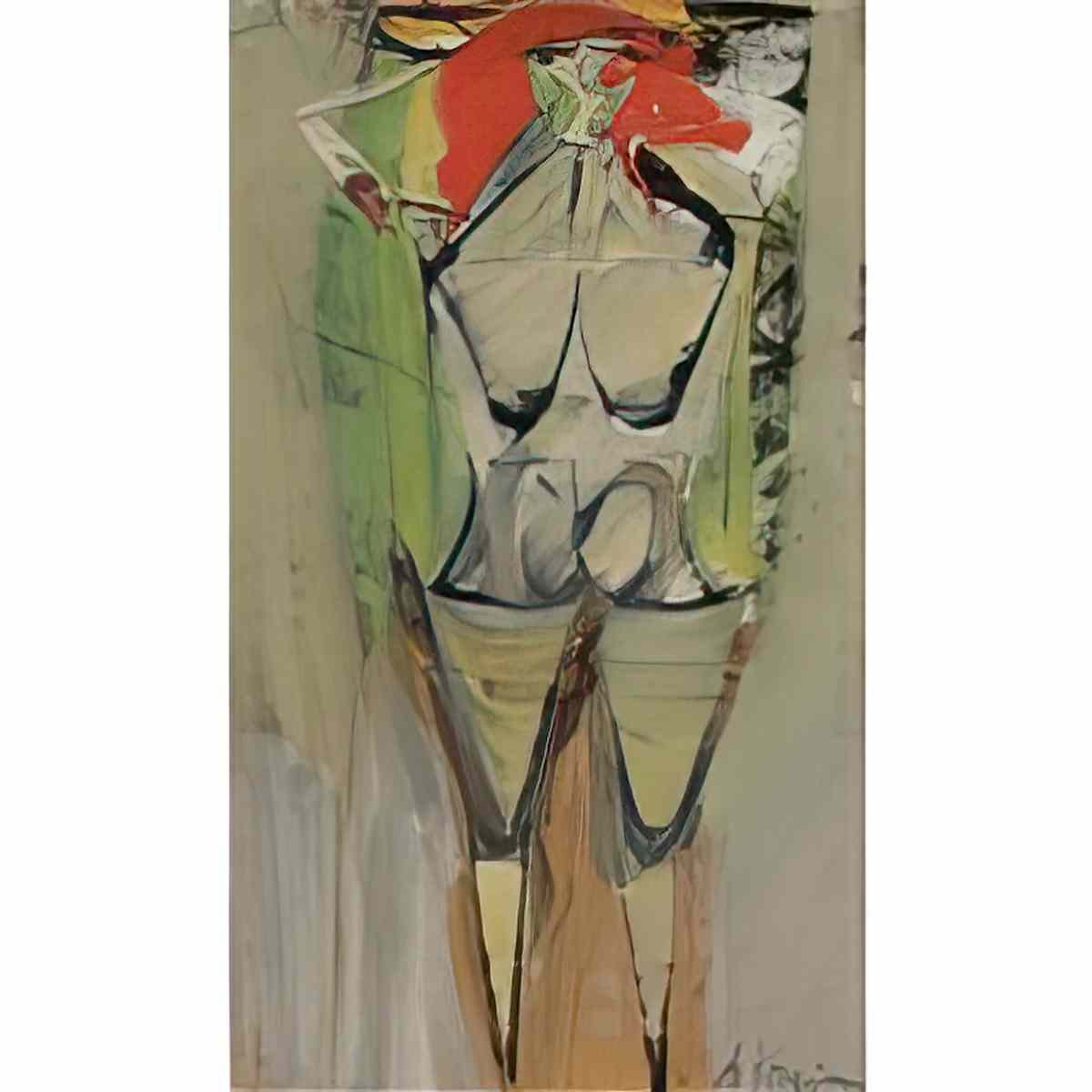 Willem de Kooning figure in landscape i1 Art A4 Photo Print