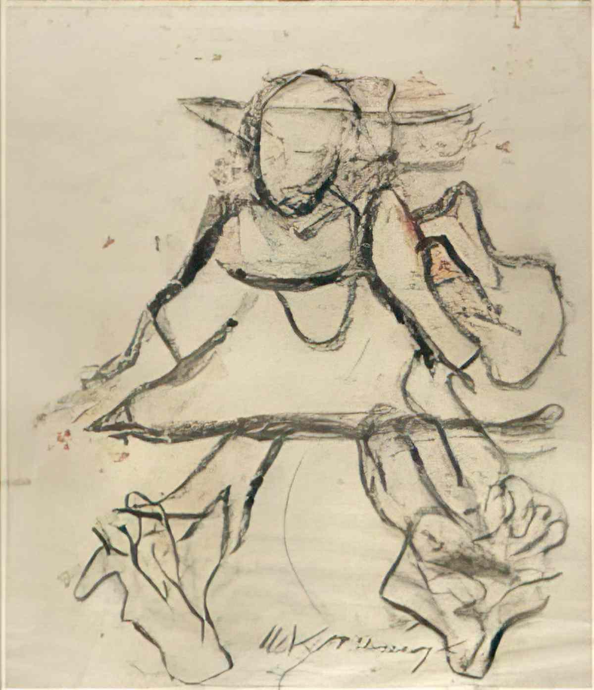 Willem de Kooning figure3 Art A4 Photo Print