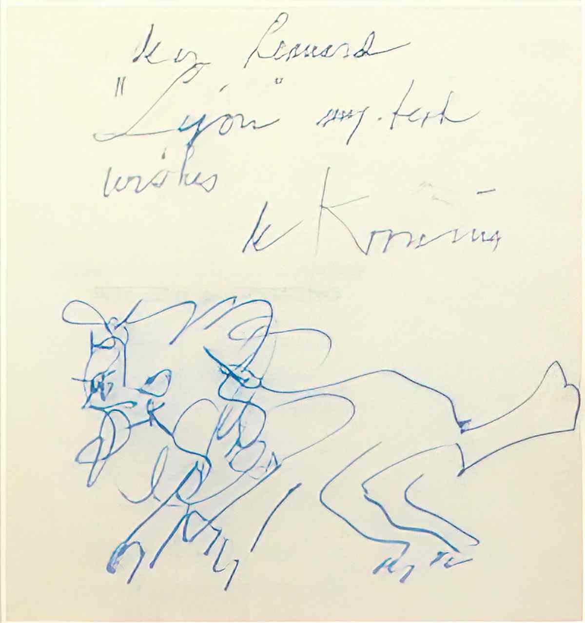 Willem de Kooning lion Art A4 Photo Print