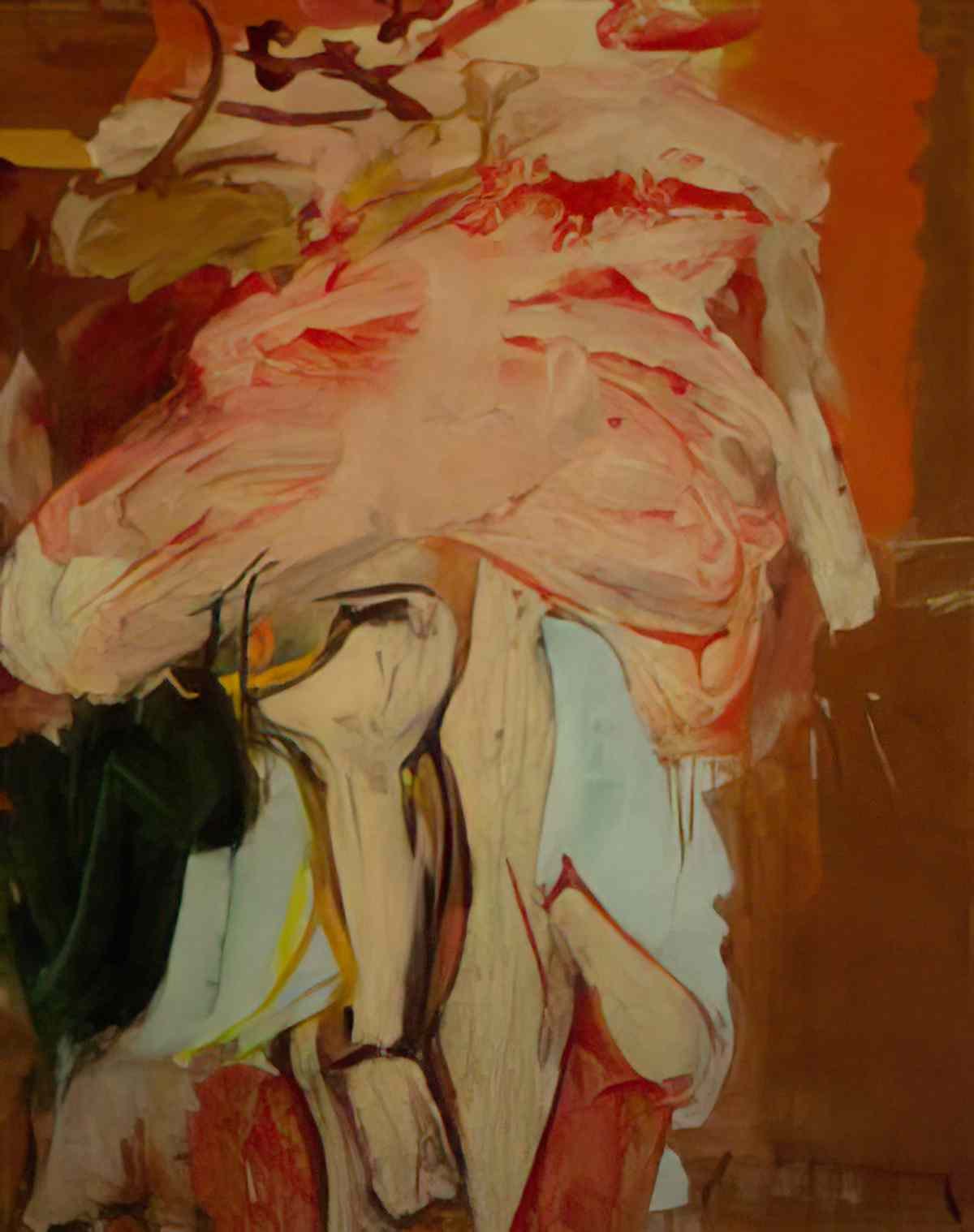 Willem de Kooning pink standing figure Art A4 Photo Print