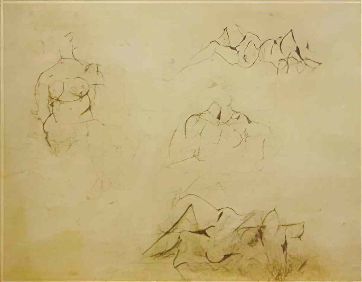 Willem de Kooning reclining women Art A4 Photo Print