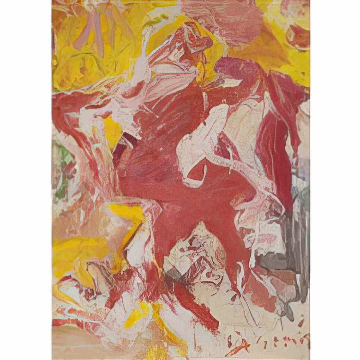 Willem de Kooning red man Art A4 Photo Print