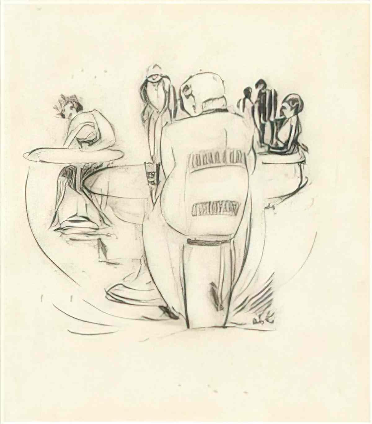 Willem de Kooning scène de cafe Art A4 Photo Print