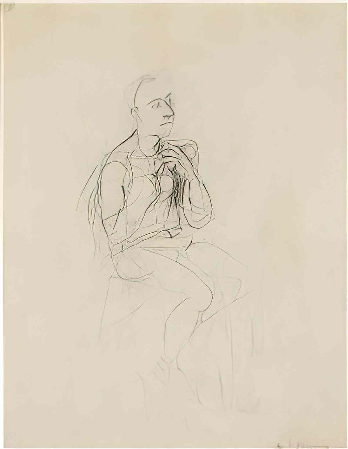 Willem de Kooning seated man2 Art A4 Photo Print