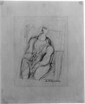Willem de Kooning seated man3 Art A4 Photo Print