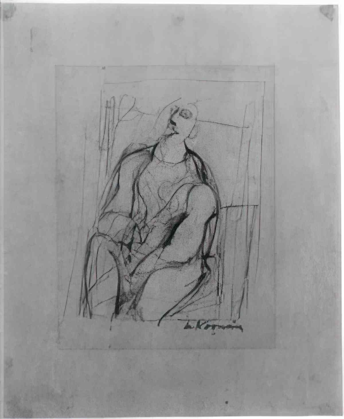 Willem de Kooning seated man3 Art A4 Photo Print